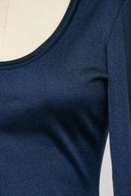 Load image into Gallery viewer, 1970s Maxi Dress  Blue Knit S