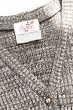 Load image into Gallery viewer, 1970s Knit Sweater Striped Fitted Top Metallic M