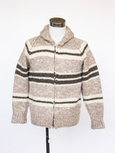 Load image into Gallery viewer, 1960s Sweater Cowichan Zip Cardigan Wool Knit M