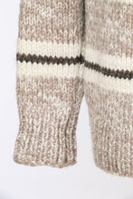 Load image into Gallery viewer, 1960s Sweater Cowichan Zip Cardigan Wool Knit M