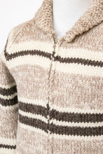 Load image into Gallery viewer, 1960s Sweater Cowichan Zip Cardigan Wool Knit M