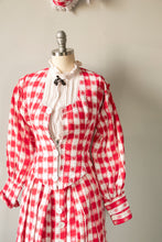 Load image into Gallery viewer, 1950s Dress Set Ballet Dance Costume Gingham XS