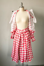 Load image into Gallery viewer, 1950s Dress Set Ballet Dance Costume Gingham XS