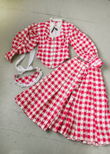 Load image into Gallery viewer, 1950s Dress Set Ballet Dance Costume Gingham XS