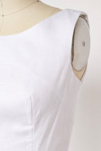 Load image into Gallery viewer, 1960s Maxi Gown Deadstock Linen Dress Sleeveless Mod XS