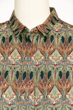 Load image into Gallery viewer, 1980s Ensemble Blouse Skirt Set Arts Crafts Print S