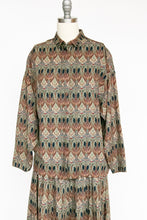 Load image into Gallery viewer, 1980s Ensemble Blouse Skirt Set Arts Crafts Print S