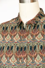 Load image into Gallery viewer, 1980s Ensemble Blouse Skirt Set Arts Crafts Print S