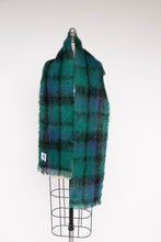 Load image into Gallery viewer, 1980s Scarf Mohair Wool Plaid Knit Wrap Ireland
