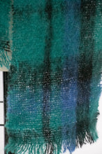 Load image into Gallery viewer, 1980s Scarf Mohair Wool Plaid Knit Wrap Ireland