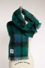 Load image into Gallery viewer, 1980s Scarf Mohair Wool Plaid Knit Wrap Ireland
