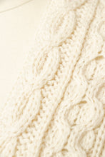 Load image into Gallery viewer, Y2K Wool Knit Irish Cardigan Aran Fisherman Sweater S