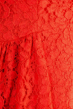 Load image into Gallery viewer, 1950s Dress Red Lace Fitted Cocktail Party S