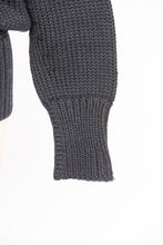 Load image into Gallery viewer, 1940s Sweater Navy Wool Knit Men's Varsity S/M