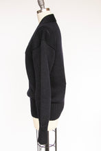 Load image into Gallery viewer, 1940s Sweater Navy Wool Knit Men's Varsity S/M