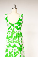 Load image into Gallery viewer, 1960s Hawaiian Dress Printed Cotton Maxi S / M