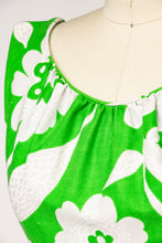 Load image into Gallery viewer, 1960s Hawaiian Dress Printed Cotton Maxi S / M