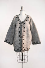 Load image into Gallery viewer, Vintage Wool Jacket Hand Woven Cardigan Jacket L 90s
