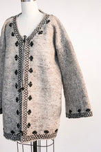 Load image into Gallery viewer, Vintage Wool Jacket Hand Woven Cardigan Jacket L 90s