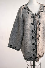Load image into Gallery viewer, Vintage Wool Jacket Hand Woven Cardigan Jacket L 90s