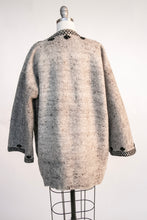 Load image into Gallery viewer, Vintage Wool Jacket Hand Woven Cardigan Jacket L 90s