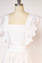 Load image into Gallery viewer, 1970s Apron Maxi Duster Dress Swiss Dot M
