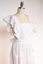 Load image into Gallery viewer, 1970s Apron Maxi Duster Dress Swiss Dot M