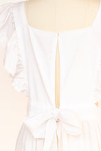 Load image into Gallery viewer, 1970s Apron Maxi Duster Dress Swiss Dot M