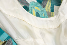 Load image into Gallery viewer, 1960s Column Dress Floral Brocade Shift  Fred A. Block S