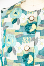 Load image into Gallery viewer, 1960s Column Dress Floral Brocade Shift  Fred A. Block S