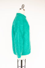 Load image into Gallery viewer, 1960s Sweater Teal Wool Mohair Chunky Oversized M