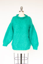 Load image into Gallery viewer, 1960s Sweater Teal Wool Mohair Chunky Oversized M