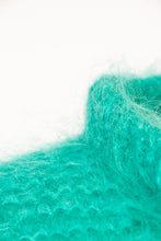 Load image into Gallery viewer, 1960s Sweater Teal Wool Mohair Chunky Oversized M