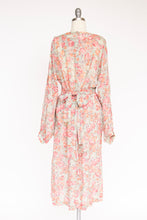 Load image into Gallery viewer, 1970s Dress Floral Nylon Chiffon Bishop Sleeve M