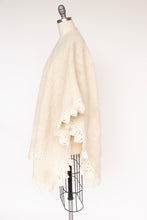 Load image into Gallery viewer, 1970s Poncho Crochet Woven Wool Boho Hippie Cape