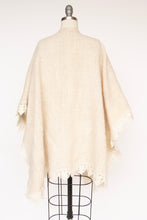 Load image into Gallery viewer, 1970s Poncho Crochet Woven Wool Boho Hippie Cape