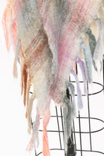 Load image into Gallery viewer, 1970s Wool Mohair Wrap Plaid Poncho Knit Shawl
