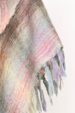 Load image into Gallery viewer, 1970s Wool Mohair Wrap Plaid Poncho Knit Shawl