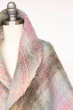 Load image into Gallery viewer, 1970s Wool Mohair Wrap Plaid Poncho Knit Shawl