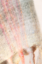 Load image into Gallery viewer, 1970s Wool Mohair Wrap Plaid Poncho Knit Shawl