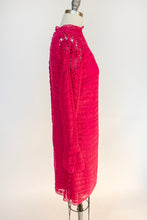 Load image into Gallery viewer, 1970s Dress Mexican Cotton Lace Shift 60s S