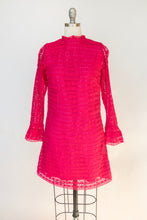 Load image into Gallery viewer, 1970s Dress Mexican Cotton Lace Shift 60s S