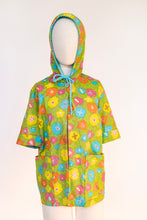 Load image into Gallery viewer, 1960s Catalina Cotton Beach Jacket Hooded Floral Cotton Cover Up