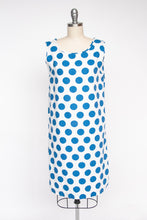 Load image into Gallery viewer, 1960s Dress Cotton Polka Dot Sleeveless Shift XS