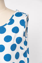 Load image into Gallery viewer, 1960s Dress Cotton Polka Dot Sleeveless Shift XS