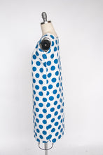 Load image into Gallery viewer, 1960s Dress Cotton Polka Dot Sleeveless Shift XS
