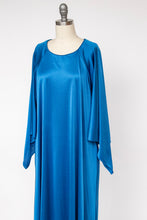 Load image into Gallery viewer, 1970s Maxi Dress Knit Jersey Angel Sleeve Gown M