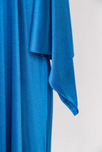 Load image into Gallery viewer, 1970s Maxi Dress Knit Jersey Angel Sleeve Gown M