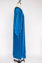 Load image into Gallery viewer, 1970s Maxi Dress Knit Jersey Angel Sleeve Gown M