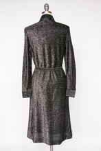 Load image into Gallery viewer, 1970s Dress Metallic Silver Lamé Shirtfront Dagger Collar M